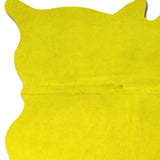 72" X 84" Yellow Cowhide - Rug - Homeroots
