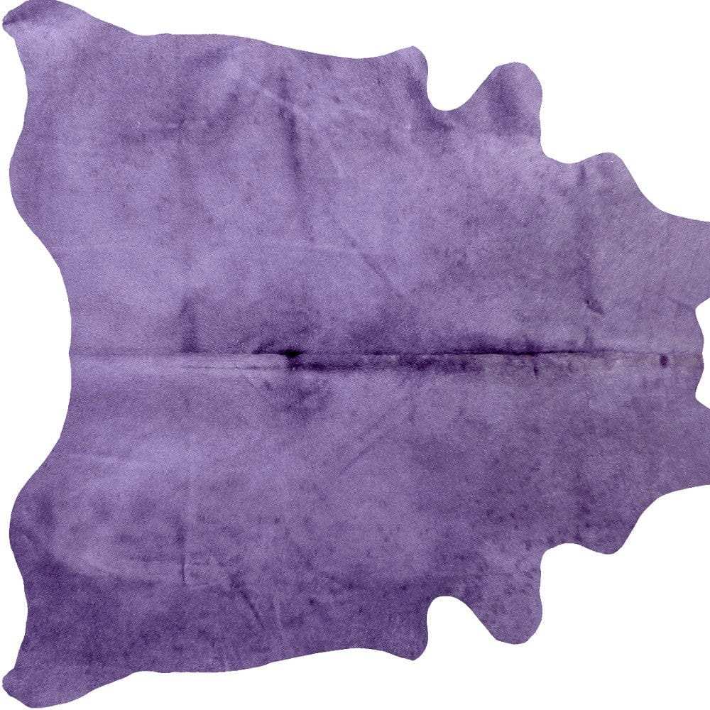 6' X 7' Purple Cowhide Cowhide Area Rug - Homeroots - Flyclothing LLC