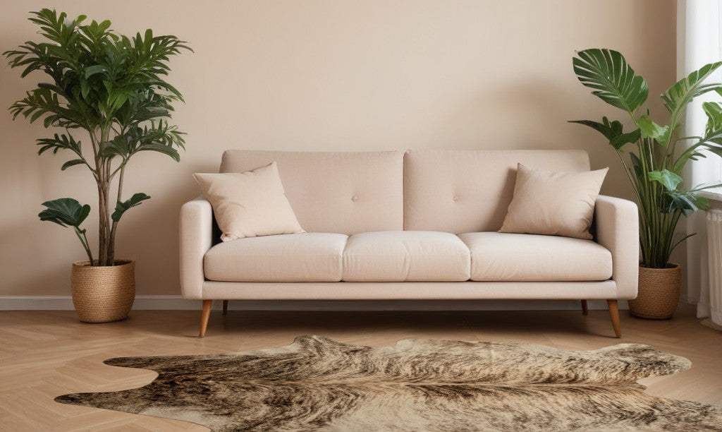 72" X 84" Zebu Cowhide - Rug - Homeroots - Flyclothing LLC