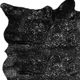 Black And Silver Cowhide Animal Print Area Rug - Homeroots - Flyclothing LLC