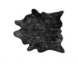72" X 84" Black And Gold Cowhide - Area Rug - Homeroots