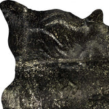 72" X 84" Chocolate And Gold Cowhide - Area Rug - Homeroots - Flyclothing LLC