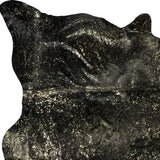 72" X 84" Chocolate And Gold Cowhide - Area Rug - Homeroots