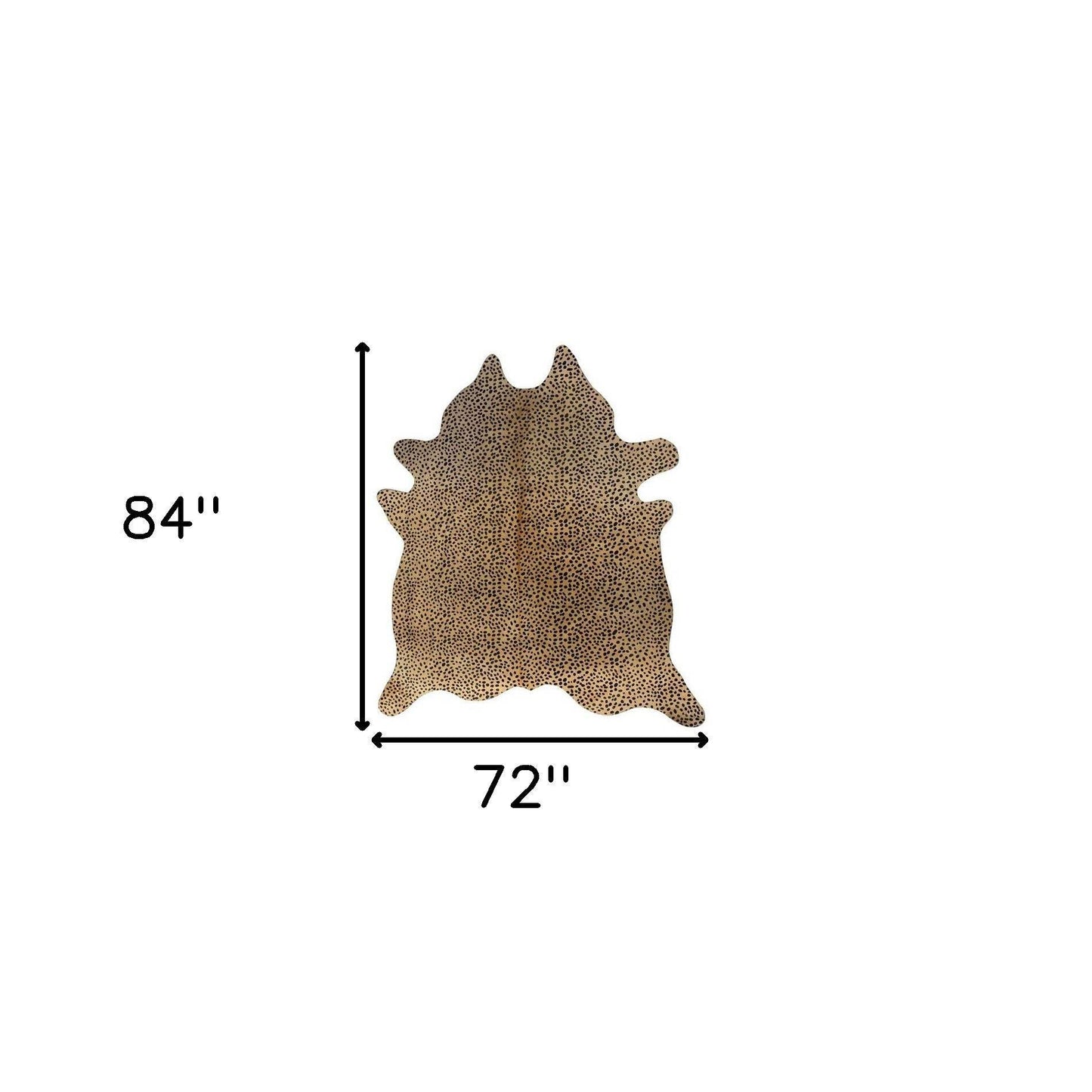 72" X 84" Cheetah Cowhide - Rug - Homeroots - Flyclothing LLC