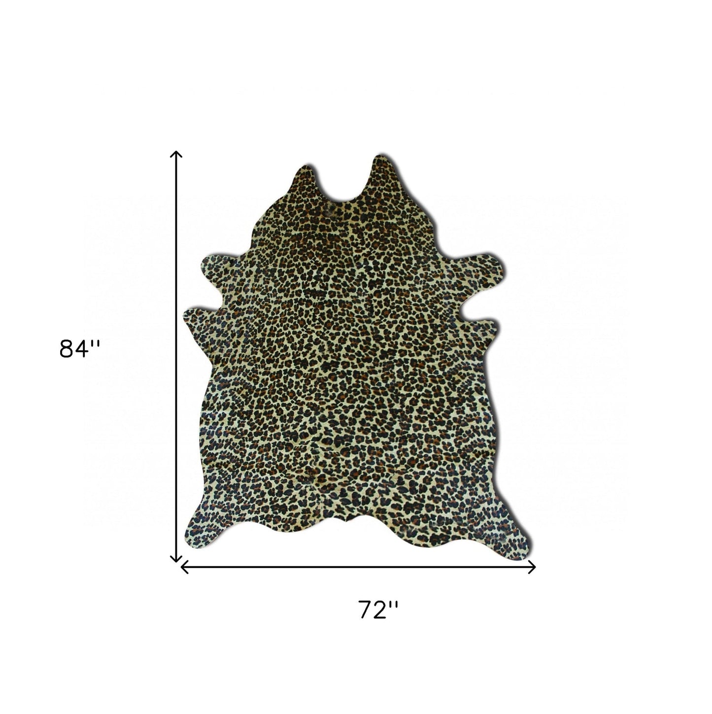72" X 84" Leopard Cowhide - Rug - Homeroots - Flyclothing LLC