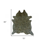 72" X 84" Leopard Cowhide - Rug - Homeroots