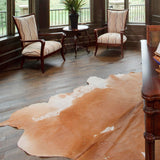 72" X 84" Tan And White Cowhide - Rug - Homeroots - Flyclothing LLC