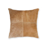 18" Tan Cowhide Throw Pillow - Homeroots