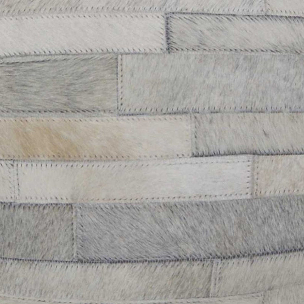 18" Gray Cowhide Throw Pillow - Homeroots - Flyclothing LLC