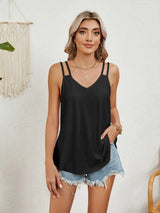 Florira Cutout Eyelet Tank - Trendsi - Flyclothing LLC