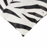 18" X 18" X 5" Zebra Black On White Quattro  Pillow - Homeroots