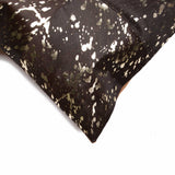 18" X 18" X 5" Gold And Chocolate Quattro  Pillow - Homeroots