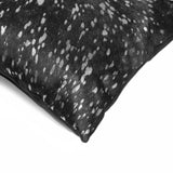 18" Black and Silver Cowhide Throw Pillow - Homeroots