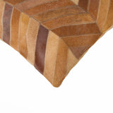 18" Tan Cowhide Throw Pillow - Homeroots
