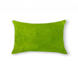 12" X 20" Lime Green Cowhide Throw Pillow - Homeroots