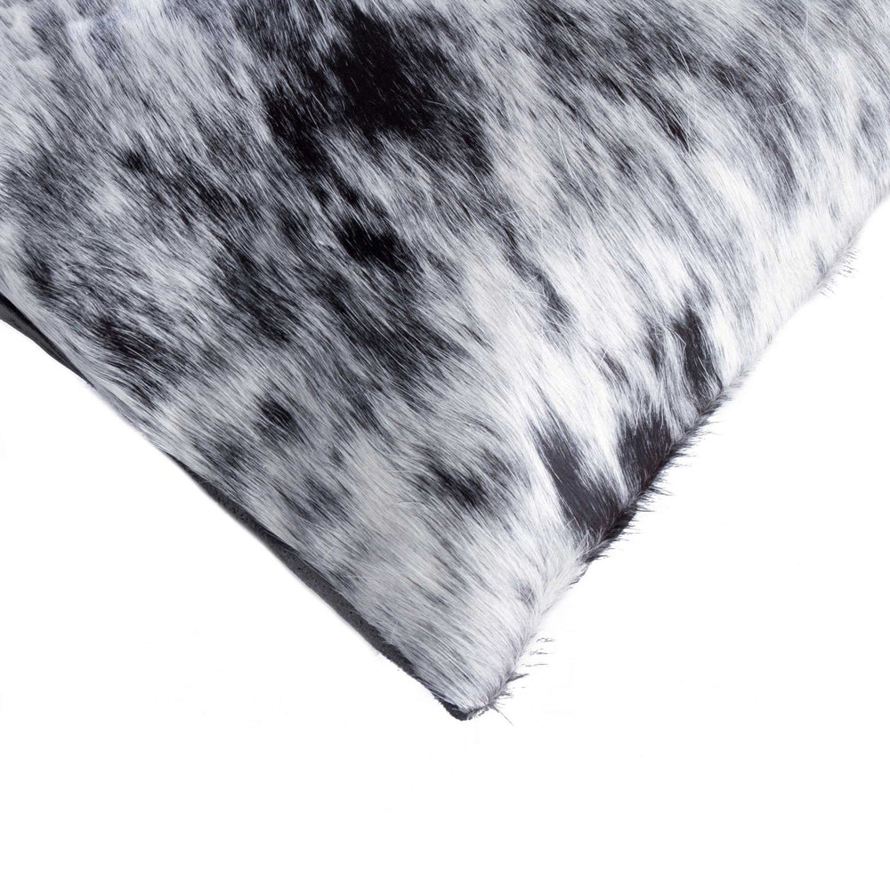 18" X 18" X 5" Salt And Pepper Black And White Cowhide Pillow - Homeroots - Flyclothing LLC
