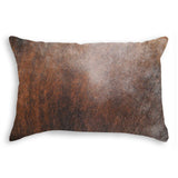 12" X 20" Brown Cowhide Throw Pillow - Homeroots