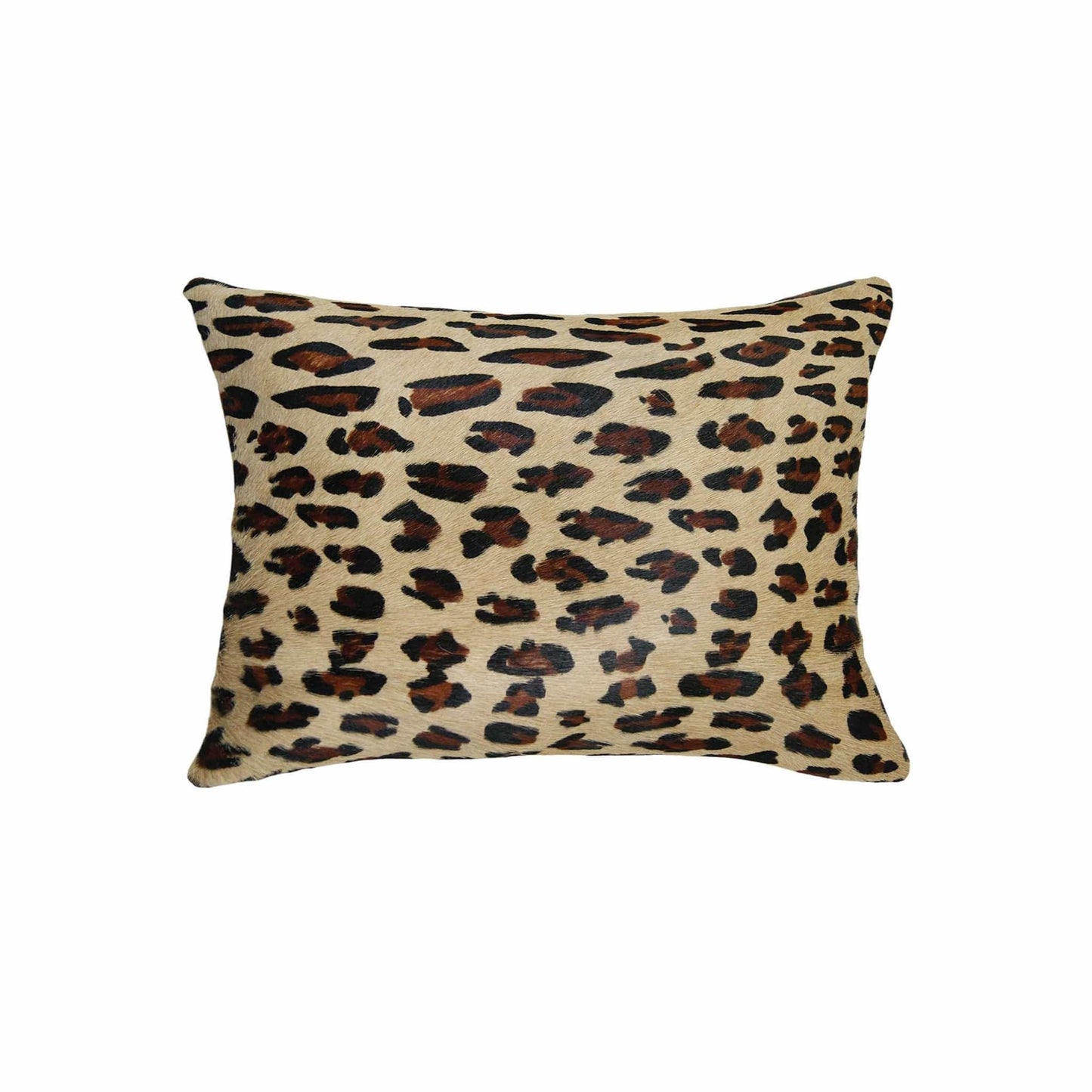 12" X 20" Black and Orange Cowhide Throw Pillow - Homeroots - Flyclothing LLC