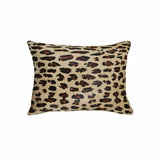 12" X 20" Black and Orange Cowhide Throw Pillow - Homeroots - Flyclothing LLC