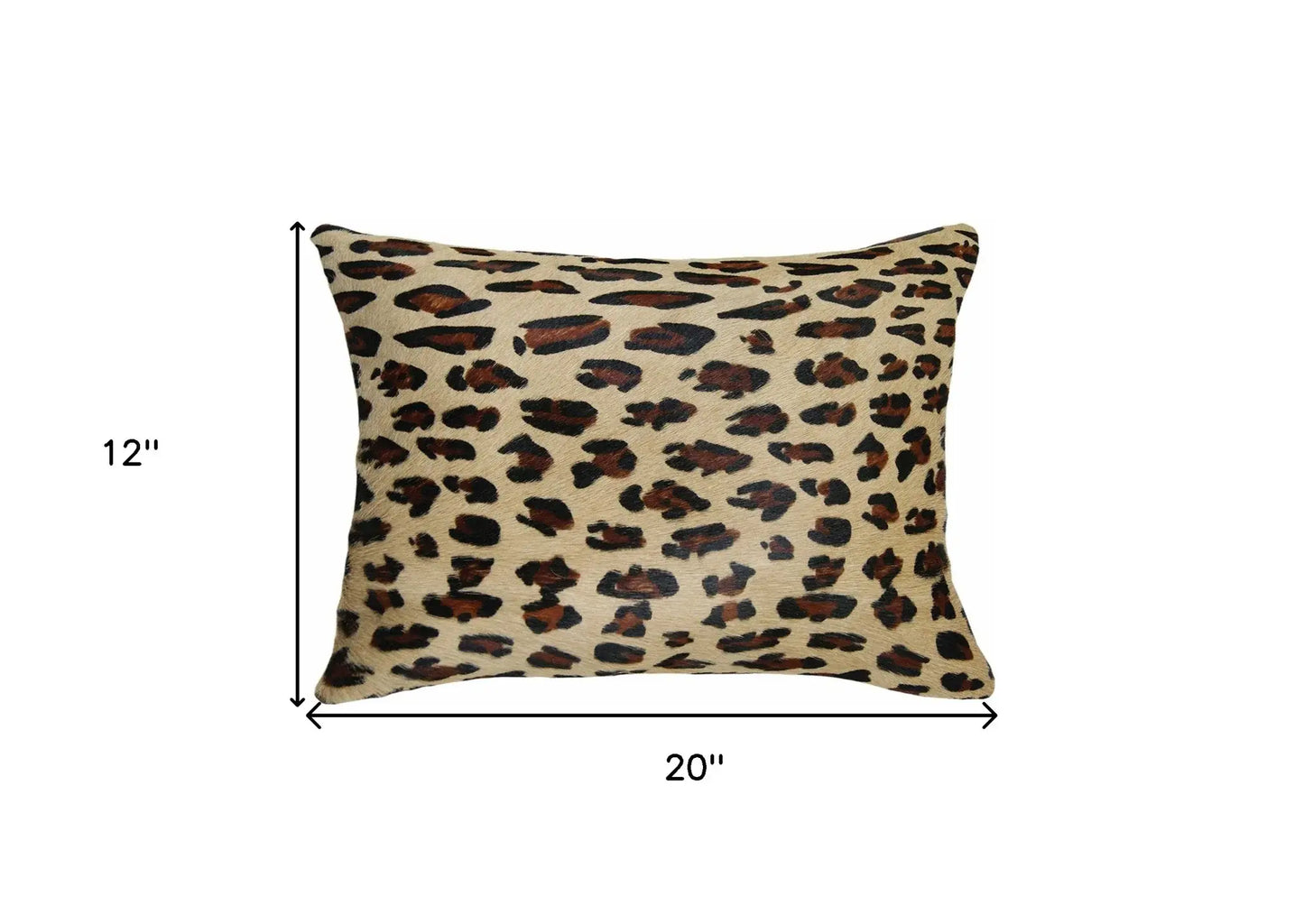 12" X 20" Black and Orange Cowhide Throw Pillow - Homeroots - Flyclothing LLC