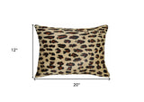 12" X 20" Black and Orange Cowhide Throw Pillow - Homeroots - Flyclothing LLC