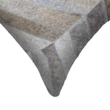 12 X 20 Gray Chevron Cowhide Throw Pillow - Homeroots