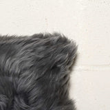 12" X 20" X 5" Gray Sheepskin Pillow - Homeroots - Flyclothing LLC