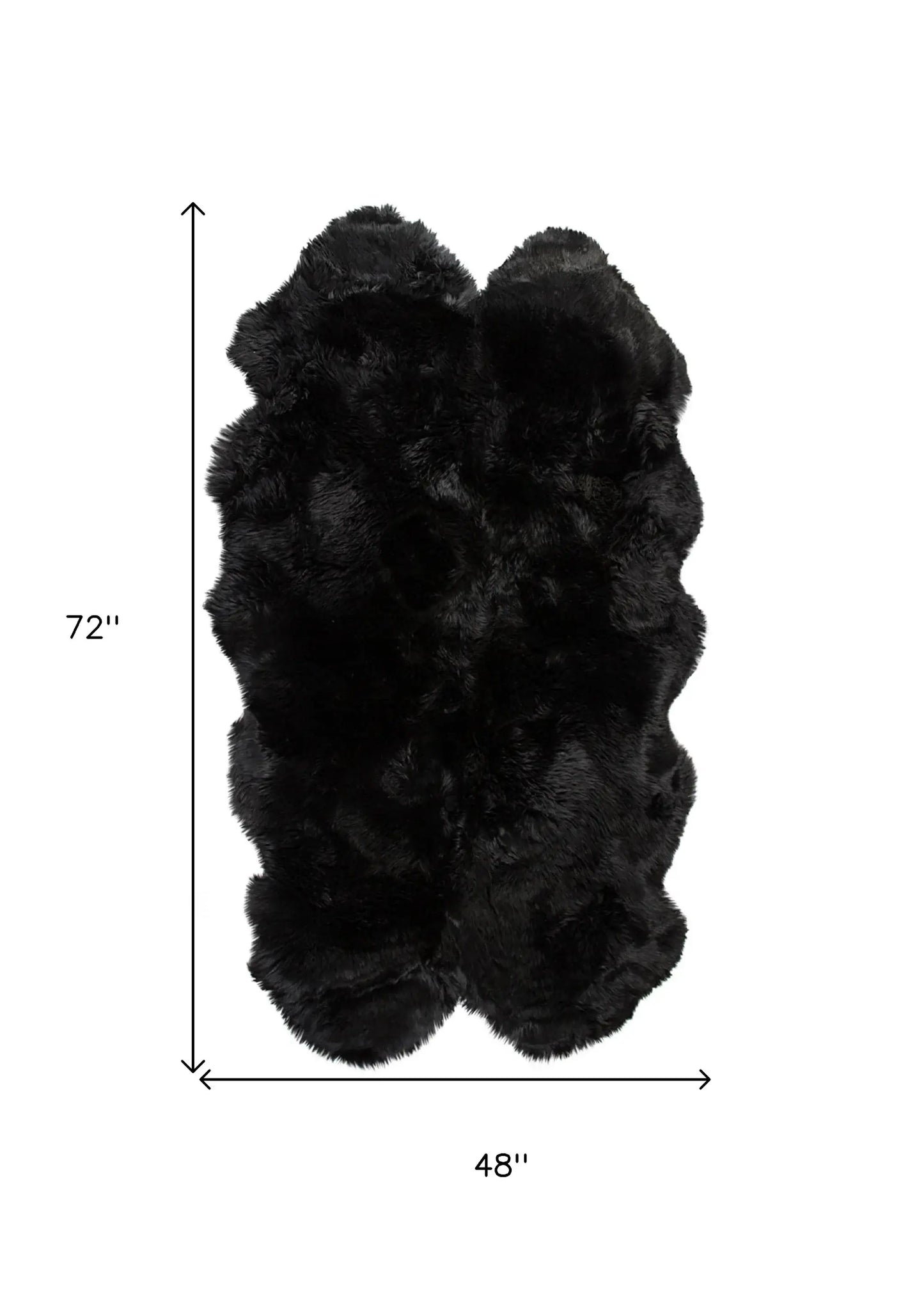 Black Animal Print Area Rug - Homeroots - Flyclothing LLC