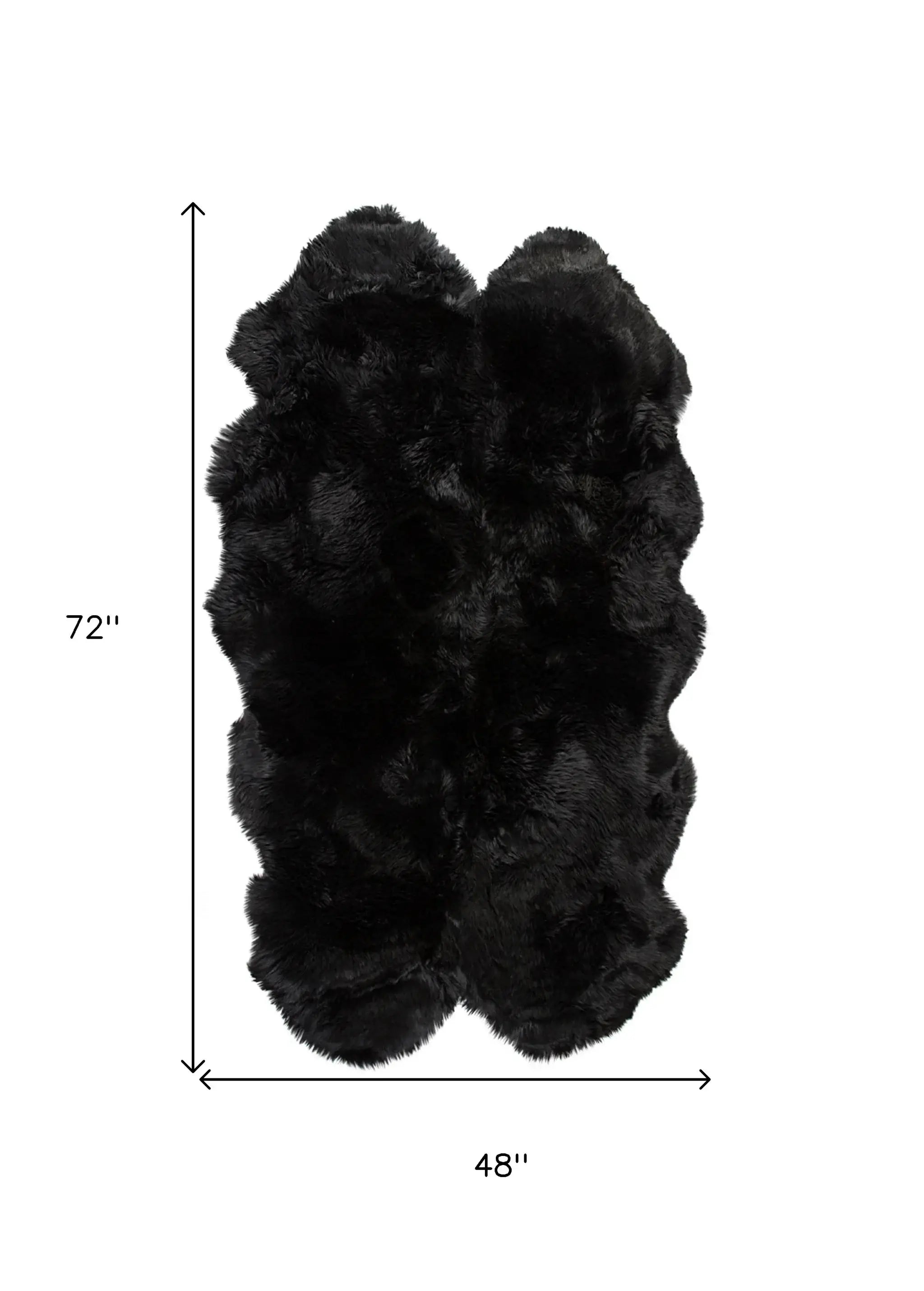 Black Animal Print Area Rug - Homeroots - Flyclothing LLC