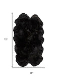 Black Animal Print Area Rug - Homeroots - Flyclothing LLC