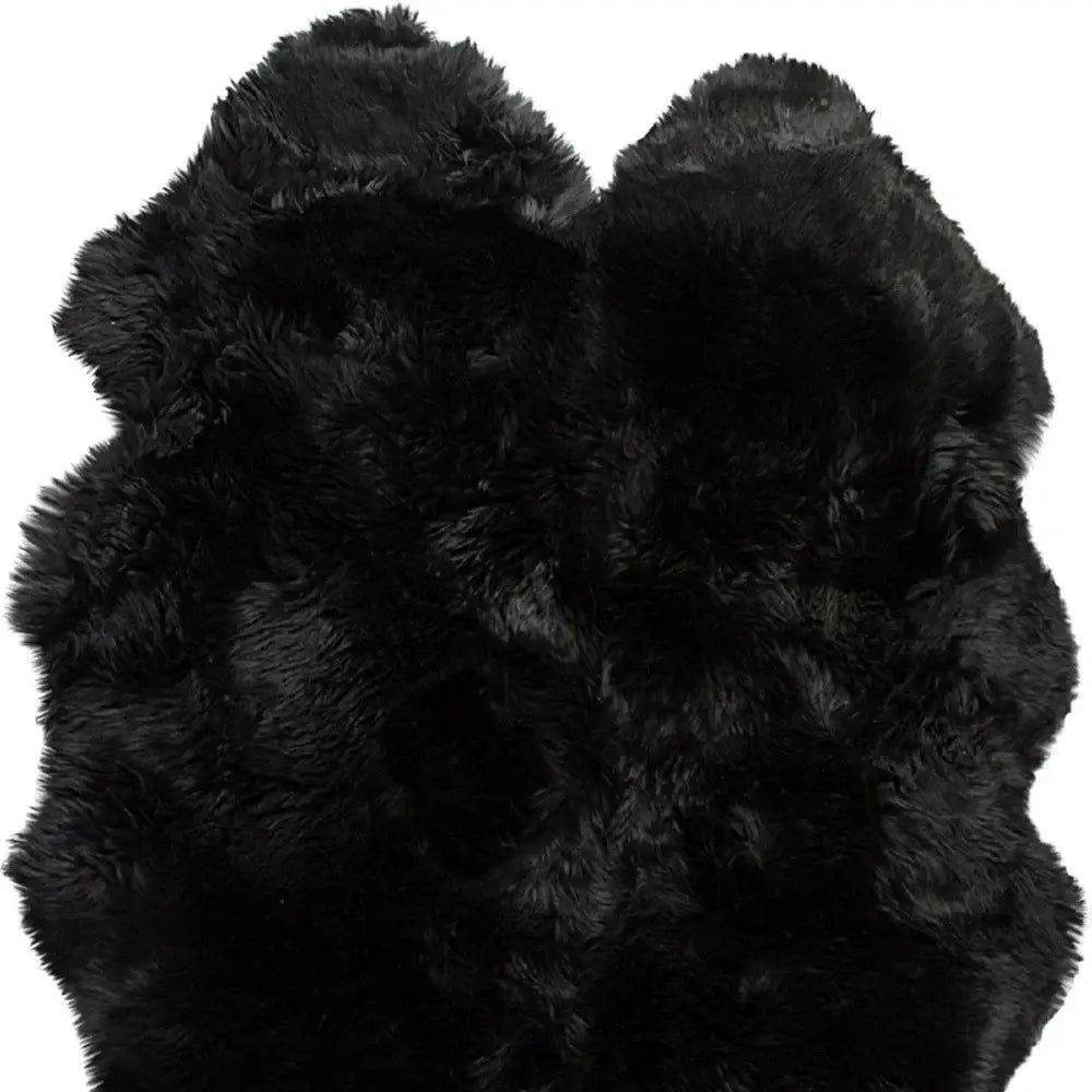 Black Animal Print Area Rug - Homeroots - Flyclothing LLC