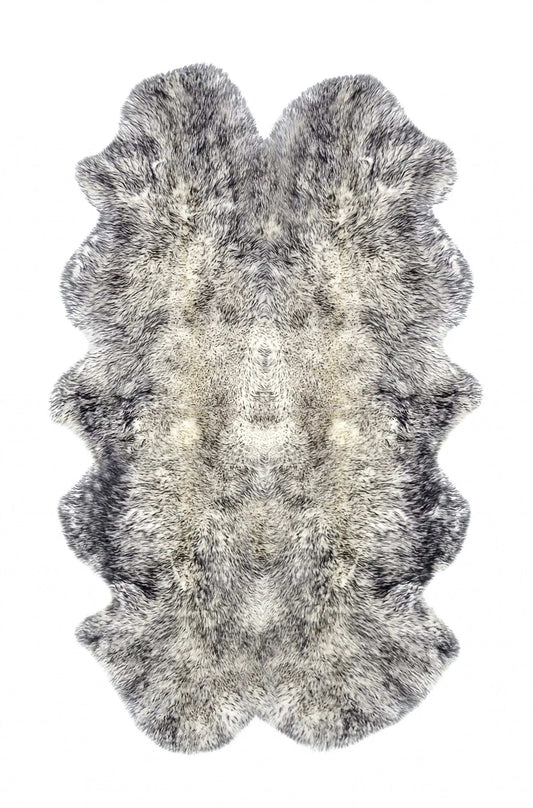 Gradient Gray Animal Print Area Rug - Homeroots - Flyclothing LLC