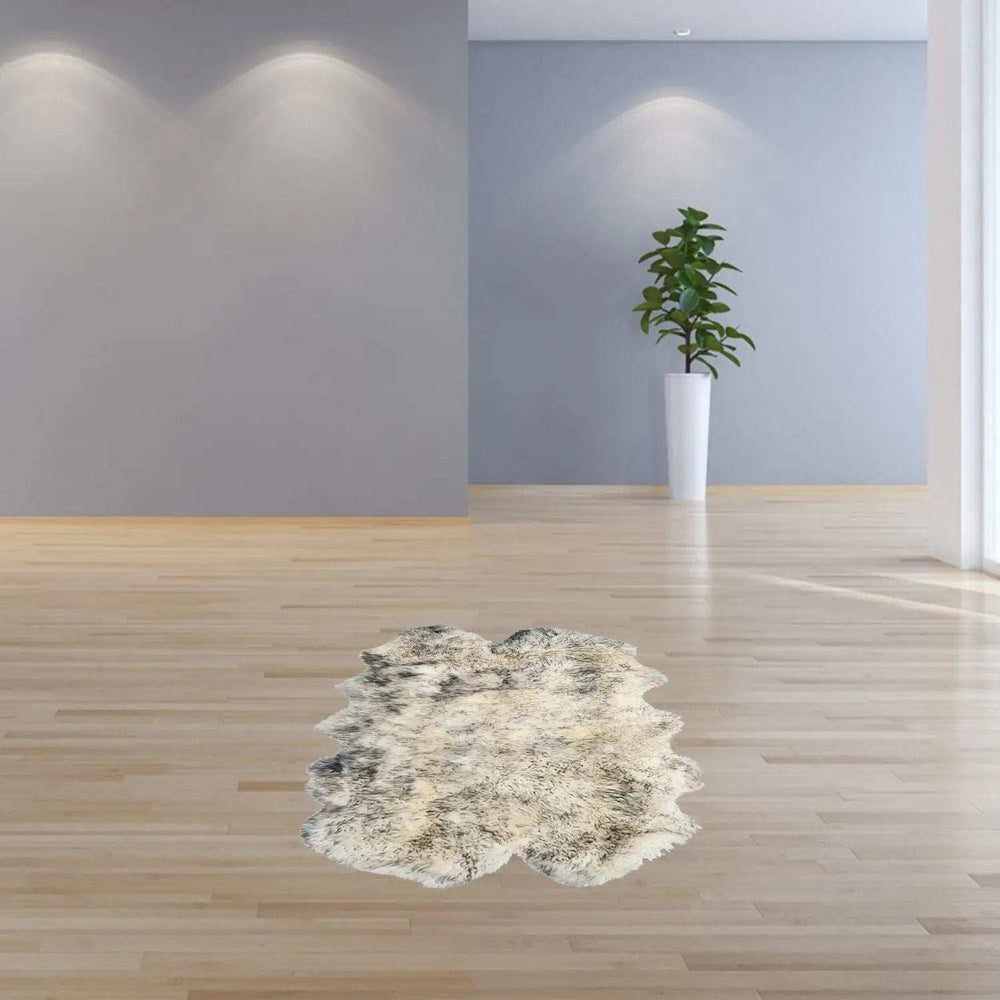 Gradient Gray Animal Print Area Rug - Homeroots - Flyclothing LLC
