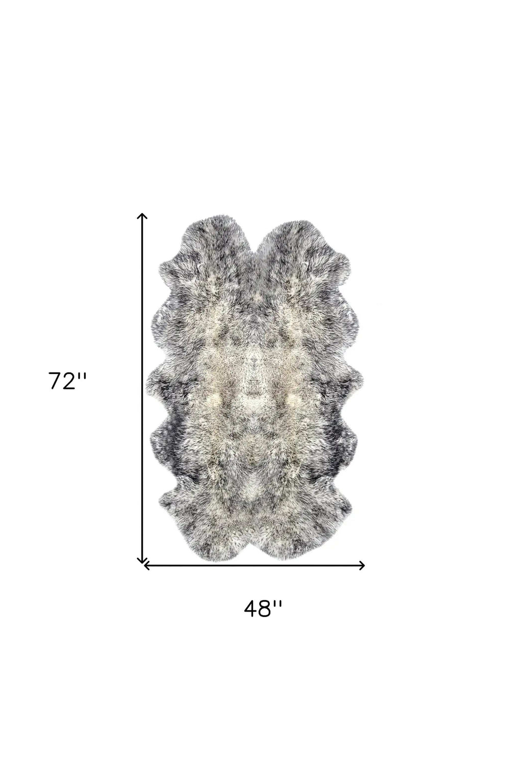 Gradient Gray Animal Print Area Rug - Homeroots - Flyclothing LLC