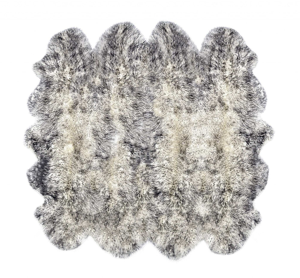 Gradient Gray Animal Print Area Rug - Homeroots - Flyclothing LLC