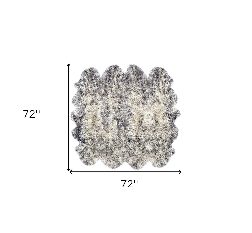 Gradient Gray Animal Print Area Rug - Homeroots - Flyclothing LLC