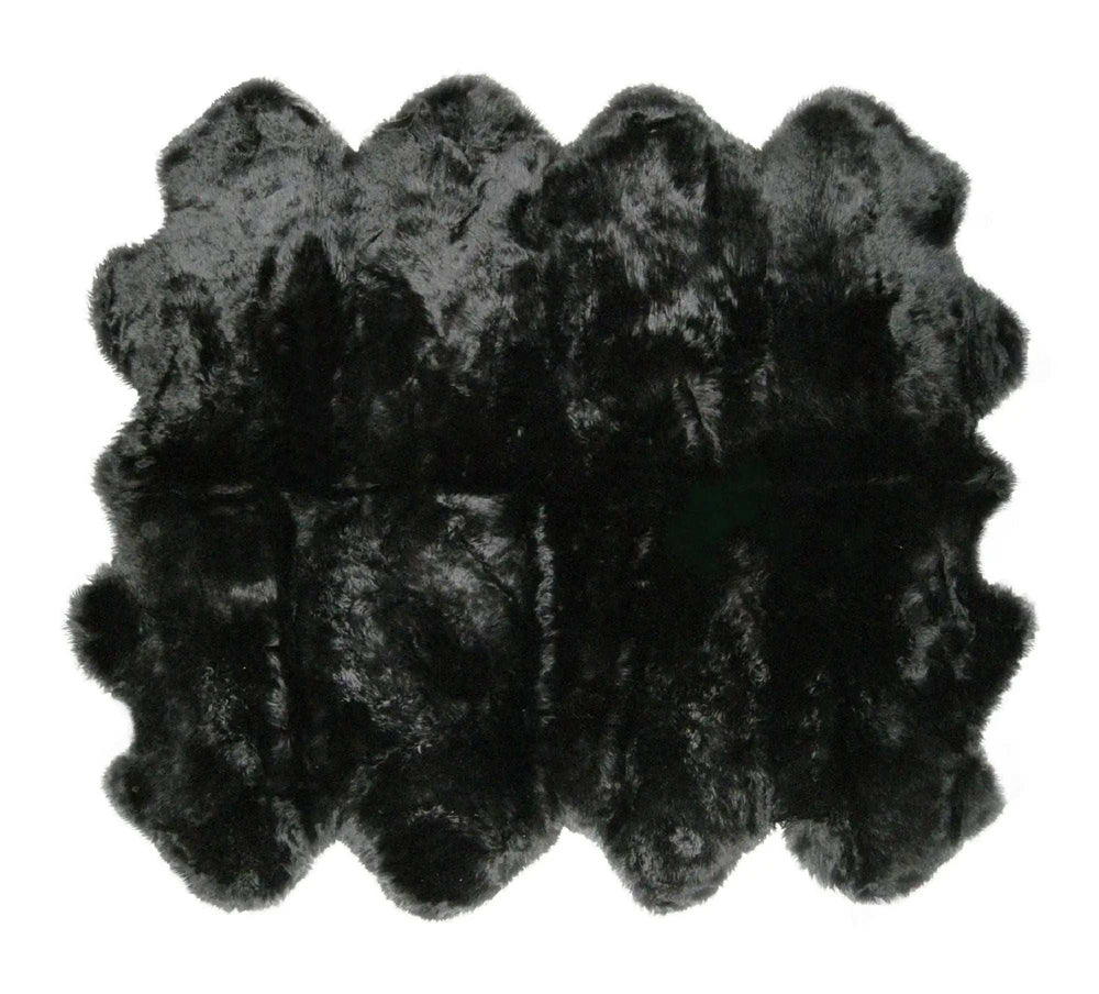 Black Animal Print Area Rug - Homeroots - Flyclothing LLC