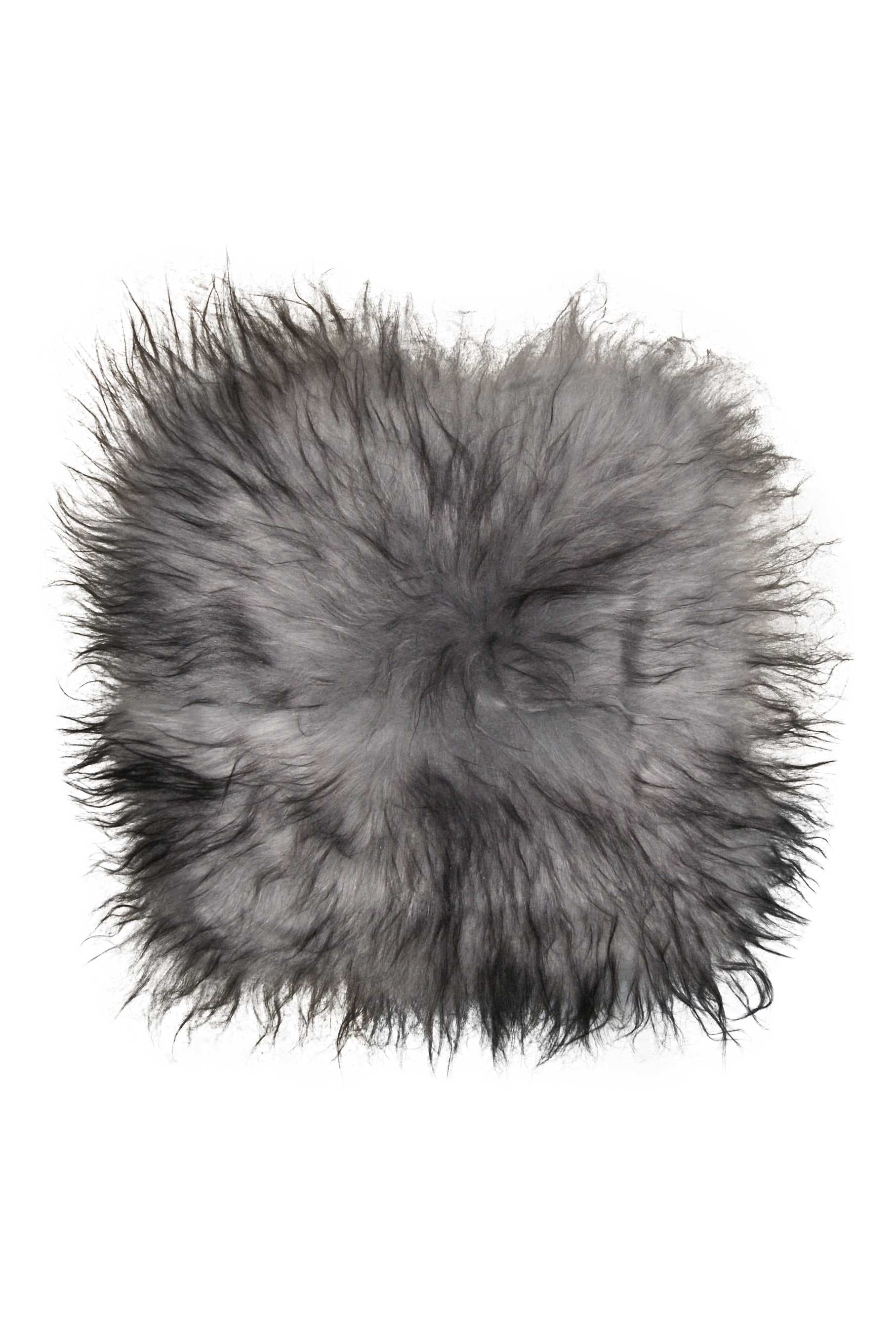 15" X 15" Silver Sheepskin Solid Color Dining Chair Pad - Homeroots - Flyclothing LLC