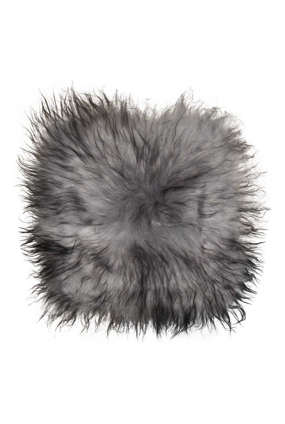 15" X 15" Silver Sheepskin Solid Color Dining Chair Pad - Homeroots