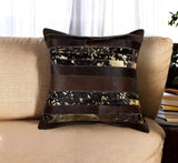 18" Chocolate Cowhide Throw Pillow - Homeroots