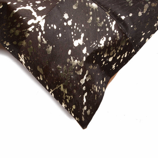 18" X 18" X 5" Gold And Chocolate Quattro  Pillow 2 Pack - Homeroots