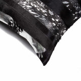 Set of Two 18" Gold and Black Cowhide Throw Pillow - Homeroots