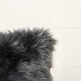 18" X 18" X 5" Gray Sheepskin Pillow 2 Pack - Homeroots - Flyclothing LLC