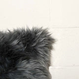 18" X 18" X 5" Gray Sheepskin Pillow 2 Pack - Homeroots - Flyclothing LLC