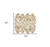 72" X 72" Gradient Chocolate Octo Sheepskin - Area Rug - Homeroots - Flyclothing LLC
