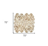 72" X 72" Gradient Chocolate Octo Sheepskin - Area Rug - Homeroots