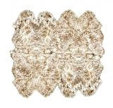 72" X 72" Gradient Chocolate Octo Sheepskin - Area Rug - Homeroots