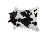 2' X 3' Black and White Cowhide Hand Woven Area Rug - Homeroots