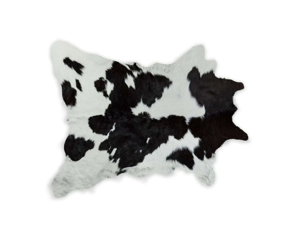 2' X 3' Black and White Cowhide Hand Woven Area Rug - Homeroots - Flyclothing LLC