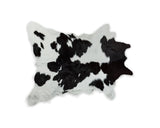 2' X 3' Black and White Cowhide Hand Woven Area Rug - Homeroots